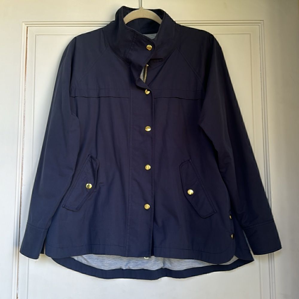 Like New Worn Once Versatile Lined Navy Jacket By Loft
